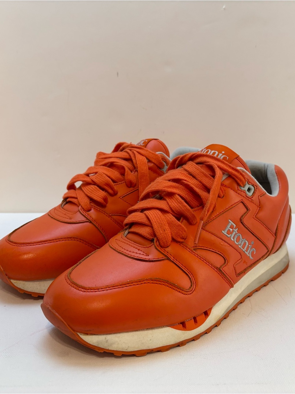 Etonic Men's Orange Leather Athletic Sneakers
